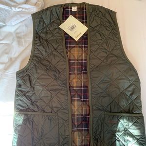 Men’s Barbour Quilted Waistcoat/ Zip-in Liner NWT